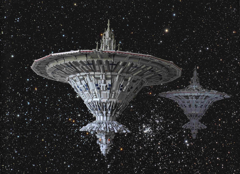 Garry King's Lego Battlestar Galactica: Ralph McQuarrie Baseship Concept