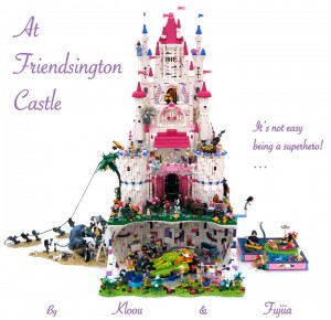 Lego Friends Castle + Superheroes + Orcs = Friendsington Castle