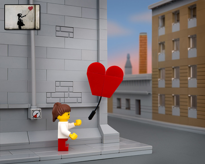 TheBrickFantastic Lego Banksy, Balloon Girl