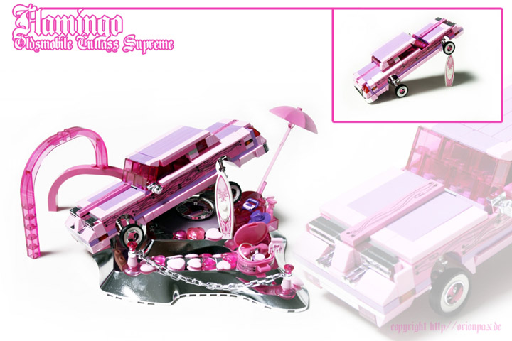 Alex Jones's Lego Flamingo Oldsmobile Cutlass Supreme