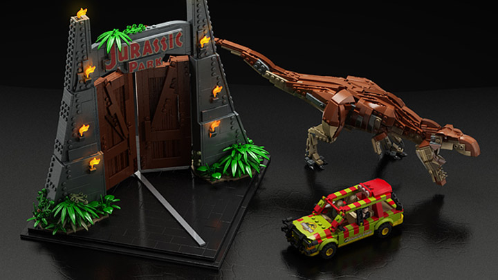 senteosan's Lego Jurassic Park Overhead