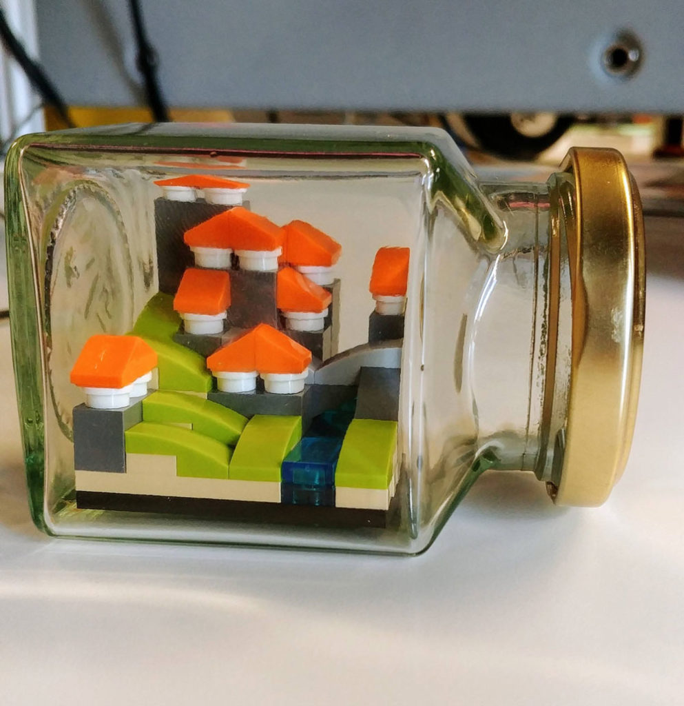 Lego Village In A Jar