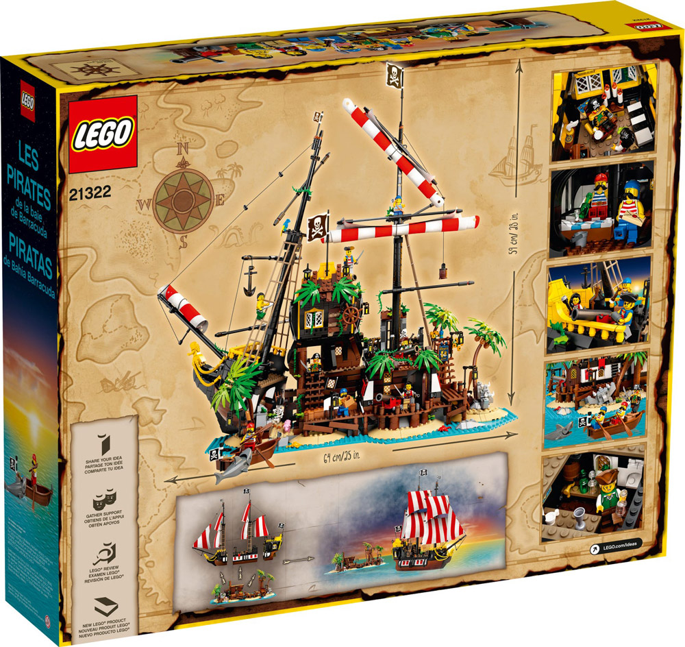 Lego Pirates Of Barracuda Bay (21322) Set Box Back