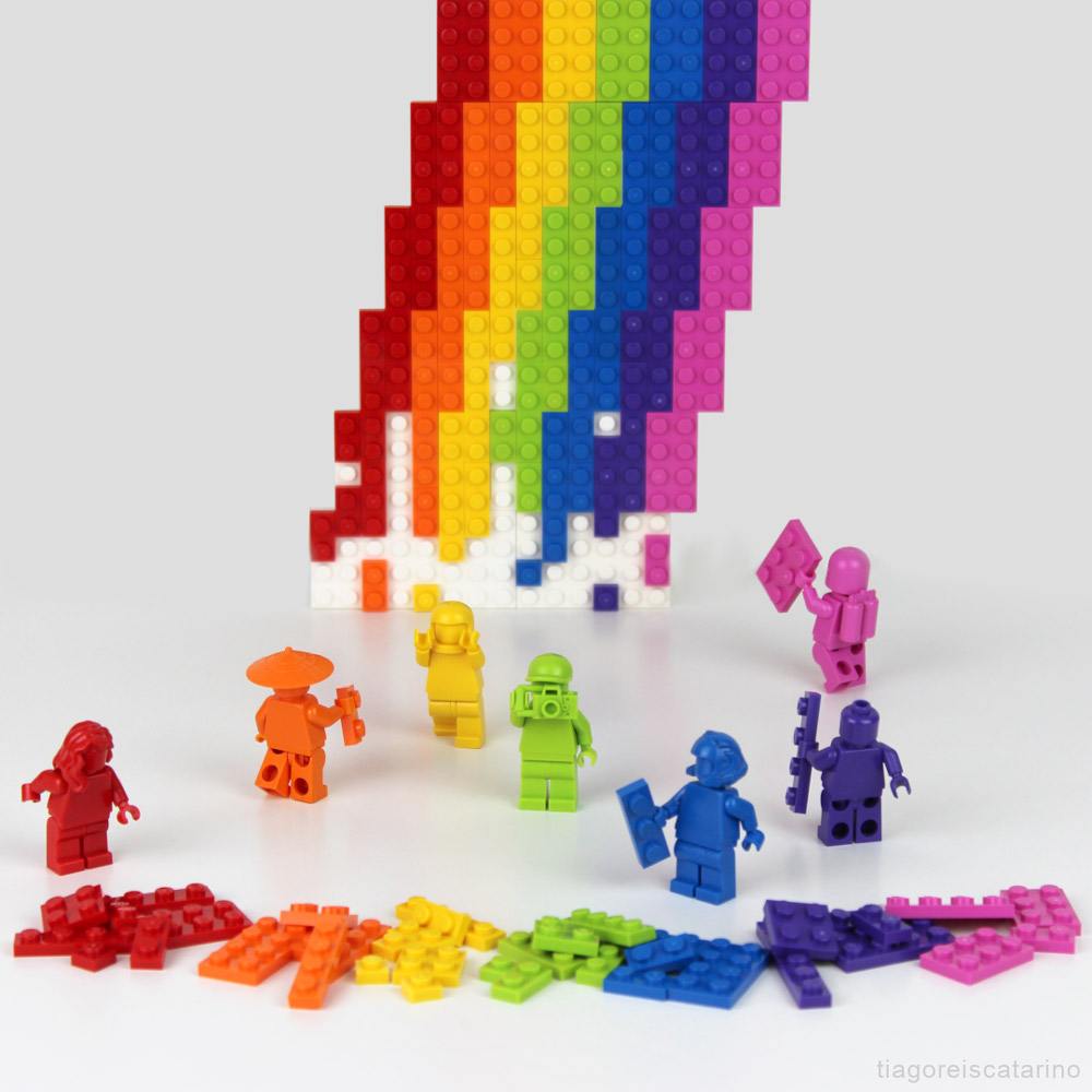 rainbow with lego