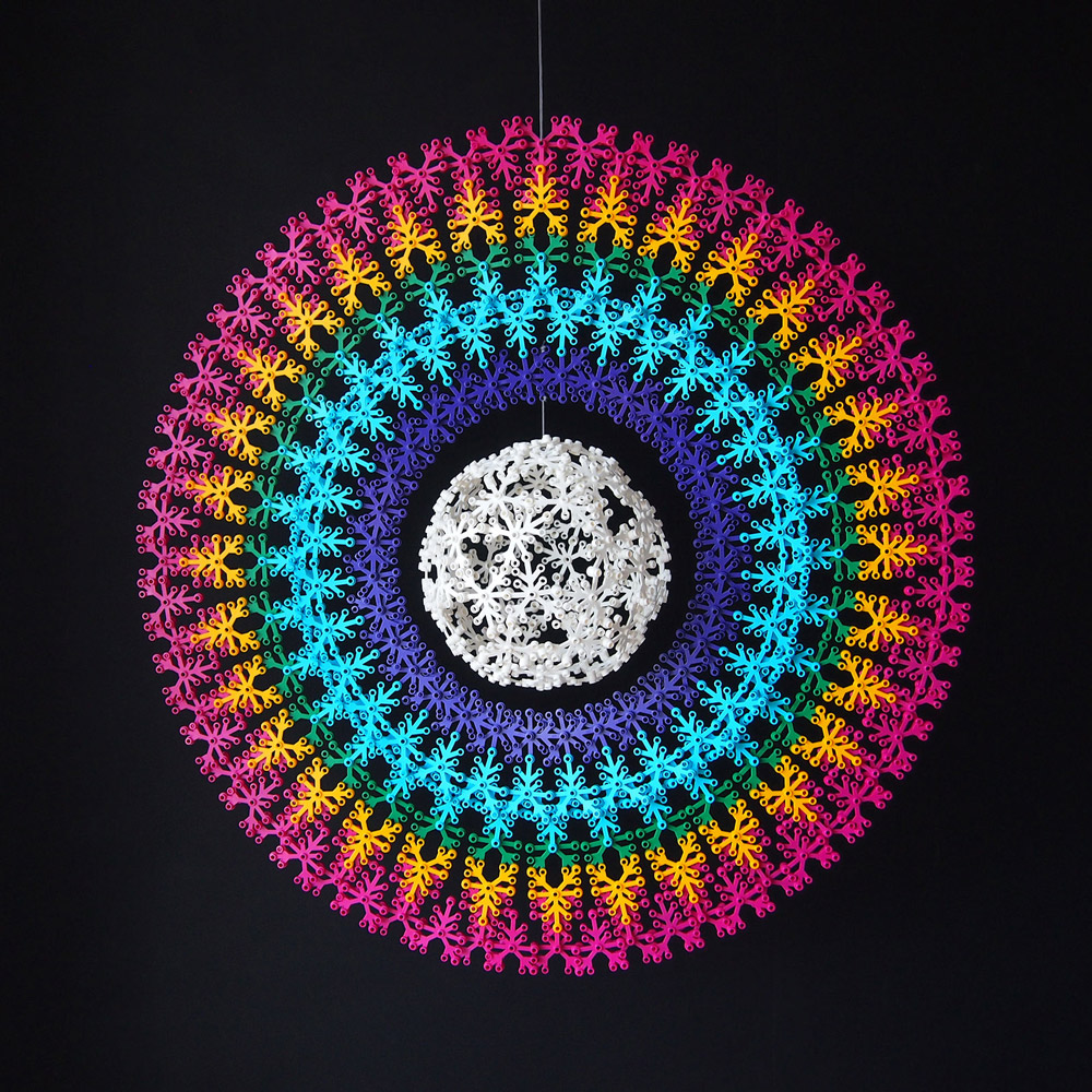 A Circular Rainbow Lego Creation