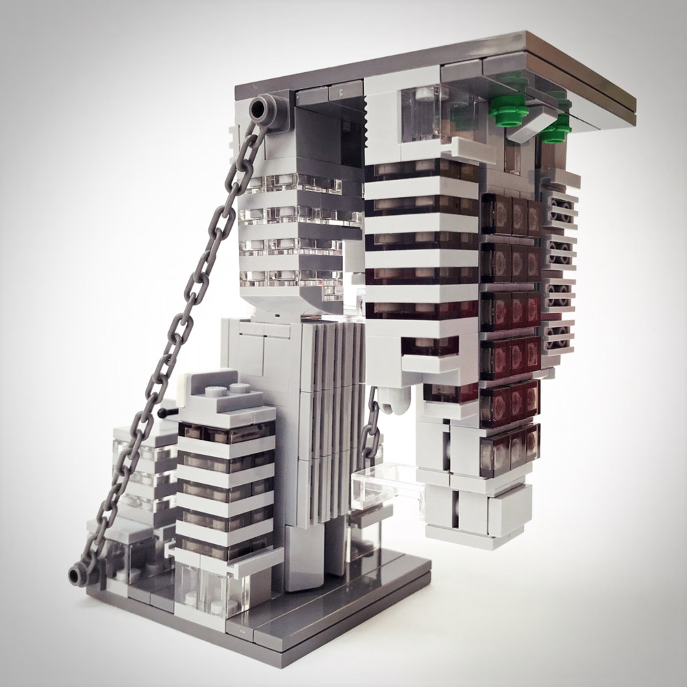 A Lego City Tensegrity Sculpture Backside