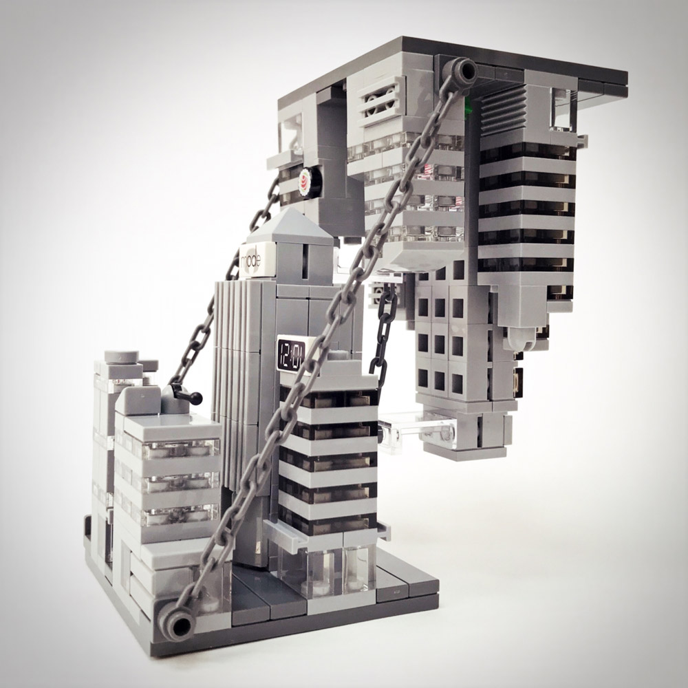 A Lego City Tensegrity Sculpture