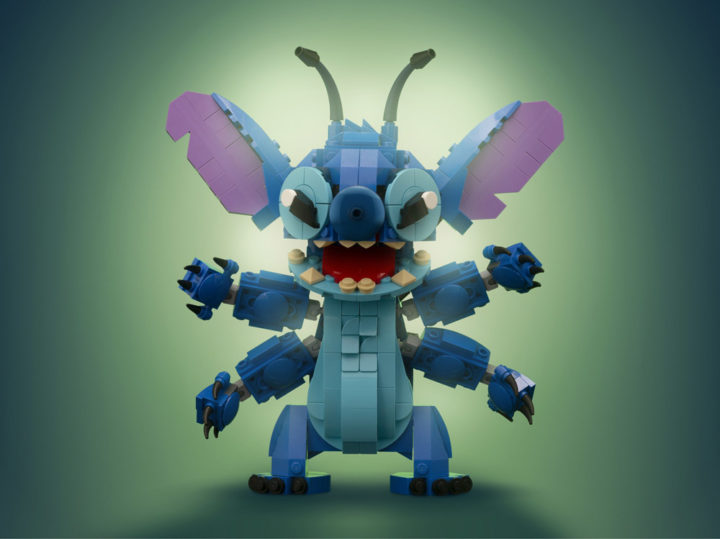 stitch lego keyring