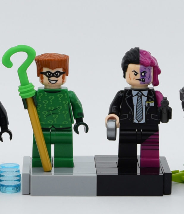purple batman lego minifigure