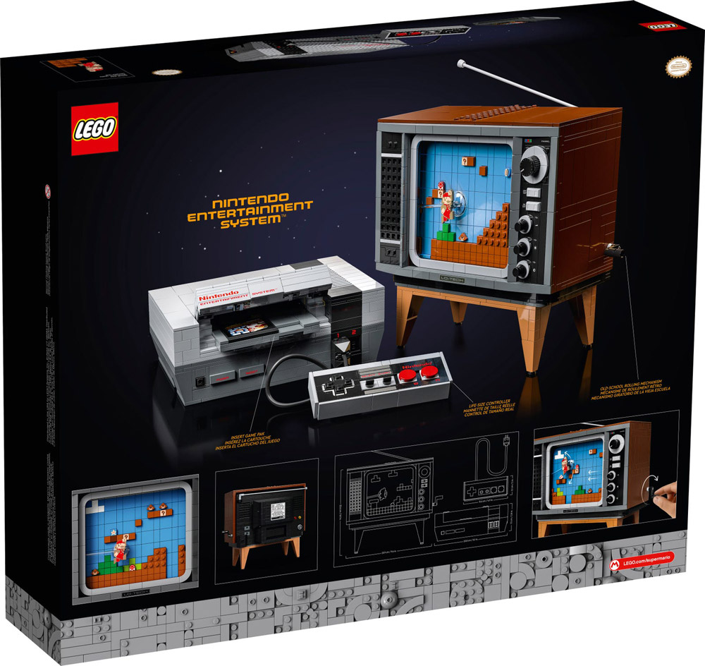 The Lego NES - Nintendo Entertainment System (71374) Announced - Box Back